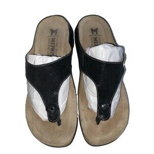 Mephisto Women's Agacia Thong Sandal 7 (37) Black
